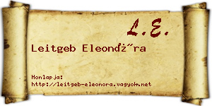 Leitgeb Eleonóra névjegykártya