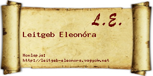 Leitgeb Eleonóra névjegykártya
